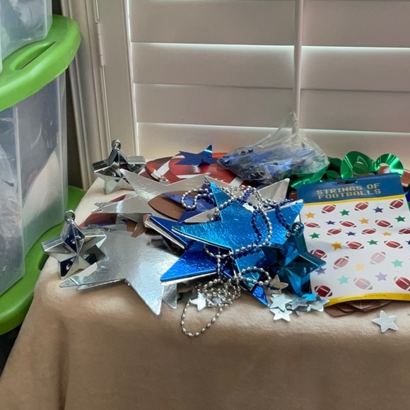 NFL Blue and Silver Star Decorations - Picture 1 of 8